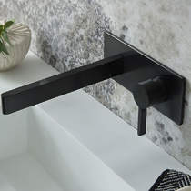 Vado Edit Wall Mounted Basin Mixer Tap (Brushed Black).