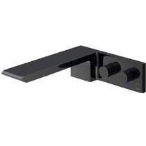 Vado Omika Noir Wall-Mounted Basin Mixer Tap (Polished Black).