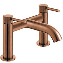 Vado Origins Bath Filler Tap With Knurled Accents (Brushed Bronze).