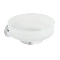 Vado Life Frosted Glass Soap Dish & Holder (Chrome).