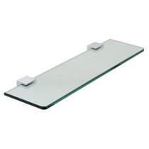 Vado phase frosted glass shelf 558mm (chrome).