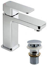 Vado phase mono basin mixer tap with clic-clac waste (chrome).