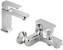 Vado Phase Basin Mixer & Wall Mounted Bath Shower Mixer Tap Pack.