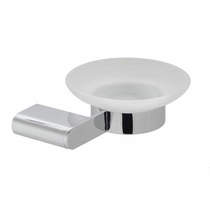 Vado Photon Frosted Glass Soap Dish & Holder (Chrome).