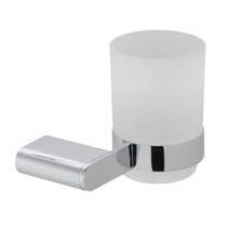 Vado Photon Frosted Glass Tumbler & Holder (Chrome).