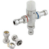 Vado protherm in-line thermostatic mixer valve 1/2" & 22mm (tmv2).