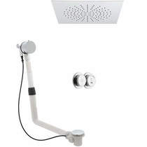 Vado Sensori SmartDial Thermostatic Shower With Square Head & Bath Filler.