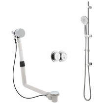 Vado Sensori SmartDial Thermostatic Shower With Slide Rail Kit & Bath Filler.