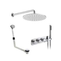 Vado Tablet Altitude Thermostatic Shower Set With 3 Outlets (Chrome).