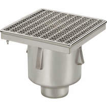 VDB Industrial Drains Drain With 110mm Vertical Outlet 300x300mm (Mesh).