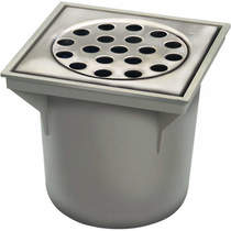 VDB Bucket Drains ABS Drain 200x200mm (Stainless Steel Grate).