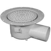 VDB Vinyl Drains Shower Drain With 75mm Horizontal Outlet (150mm, PEH).