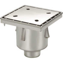 VDB Industrial Drains Drain With 110mm Vertical Outlet 300x300mm.