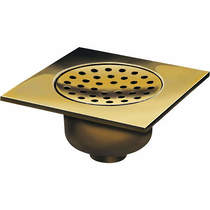 VDB Shower Drains Shower Drain 200x200mm (Polished Brass).