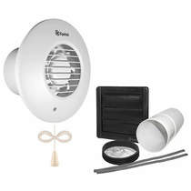 Xpelair Simply Silent Extractor Fan, Humidistat, Timer & Pullcord (100mm).